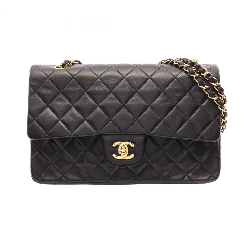 Chanel Matelassé Double Flap Shoulder Bag/Handbag, Lambskin Leather, Women's,...